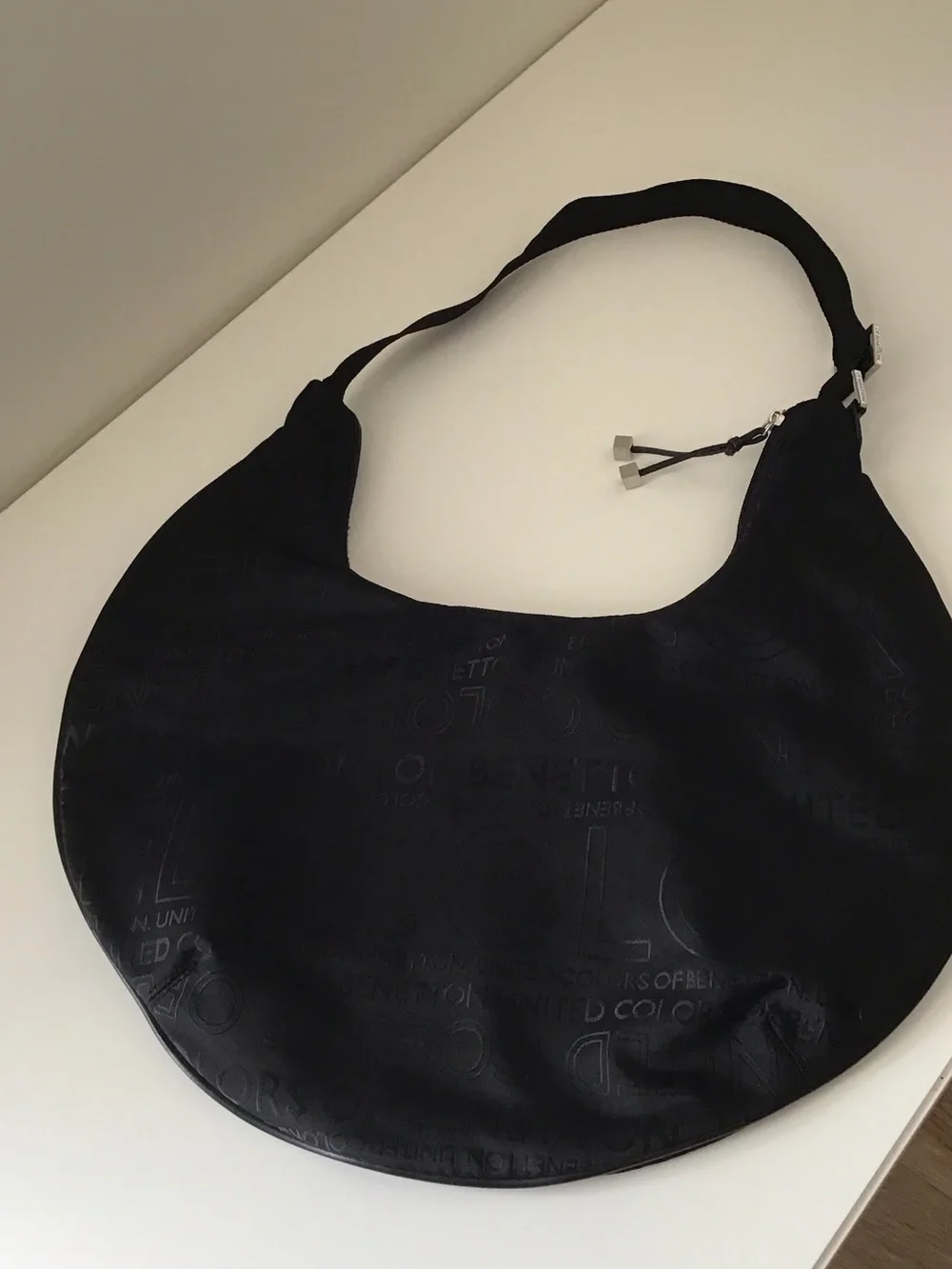 Y2K United Colors of Benetton Linea MO8 monogram hobo/baguette shoulder bag